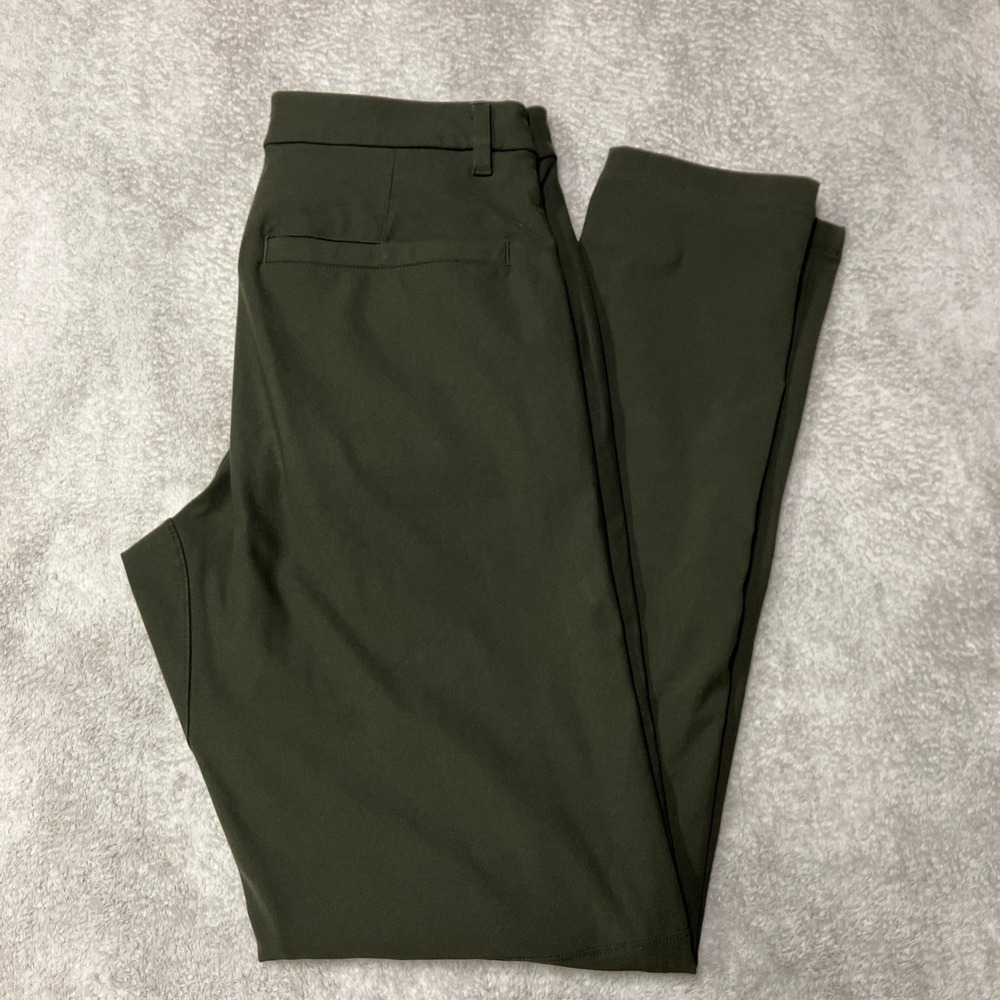 Lululemon Commission Slim Fit Pants Dark Olive Green M5AF3S Mens 28x32